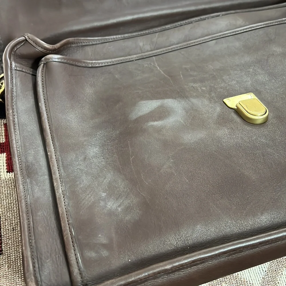 Vtg. Coach Morgan leather briefcase laptop bag